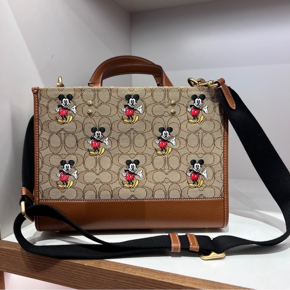Disney X Coach Dempsey Carryall Jacquard With Mickey Mouse Print Tote Bag CM198 - Picture 5 of 9